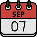 September Calendar Days Time And Date Icon