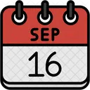 September Calendar Days Time And Date Icon