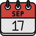 September Calendar Days Time And Date Icon