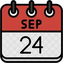 September Calendar Days Time And Date Icon