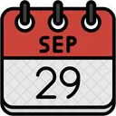 September Calendar Days Time And Date Icon