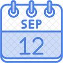 September Calendar Days Time And Date Icon