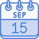 September Calendar Days Time And Date Icon