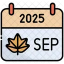 September Calendar Time Icon