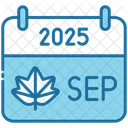 September Calendar Time Icon