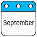 September Calendar Date Icon