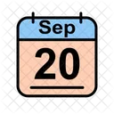 Septiembre Calendario Fecha Icono