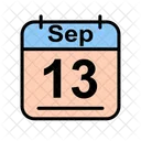 Septiembre Calendario Fecha Icono