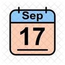 Septiembre Calendario Fecha Icono