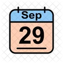 Septiembre Calendario Fecha Icono