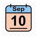 Septiembre Calendario Fecha Icono