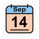 Septiembre Calendario Fecha Icono