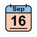 Septiembre Calendario Fecha Icono