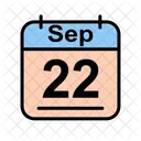 Septiembre Calendario Fecha Icono