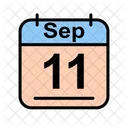 Septiembre Calendario Fecha Icono