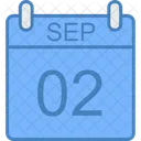 Septiembre Dia Calendario Icono