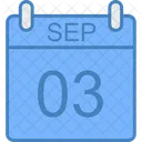 Septiembre Dia Calendario Icono