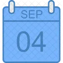 Septiembre Dia Calendario Icono