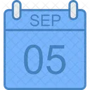 Septiembre Dia Calendario Icono