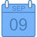 Septiembre Dia Calendario Icono