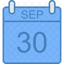 Septiembre Dia Calendario Icono