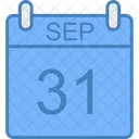 Septiembre Dia Calendario Icono