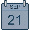 Septiembre Calendario Fecha Icono