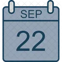 Septiembre Calendario Fecha Icono