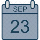 Septiembre Calendario Fecha Icono