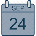 Septiembre Calendario Fecha Icono