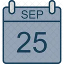 Septiembre Calendario Fecha Icono