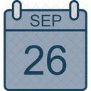 Septiembre Calendario Fecha Icono