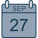 Septiembre Calendario Fecha Icono