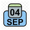 Septiembre Calendario Fecha Icon