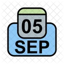 Septiembre Calendario Fecha Icon