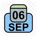 Septiembre Calendario Fecha Icon