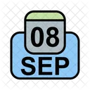 Septiembre Calendario Fecha Icon