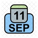 Septiembre Calendario Fecha Icon