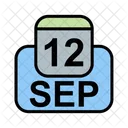 Septiembre Calendario Fecha Icon