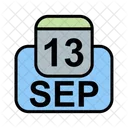 Septiembre Calendario Fecha Icon