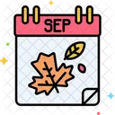 Septiembre Mes Calendario Icono