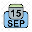 Septiembre Calendario Fecha Icon