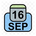 Septiembre Calendario Fecha Icon