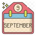 Septiembre Mes Calendario Icono