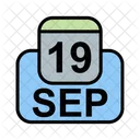 Septiembre Calendario Fecha Icon