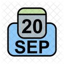 Septiembre Calendario Fecha Icon