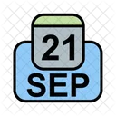 Septiembre Calendario Fecha Icon