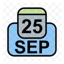 Septiembre Calendario Fecha Icon