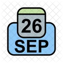 Septiembre Calendario Fecha Icon