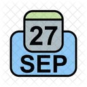 Septiembre Calendario Fecha Icon